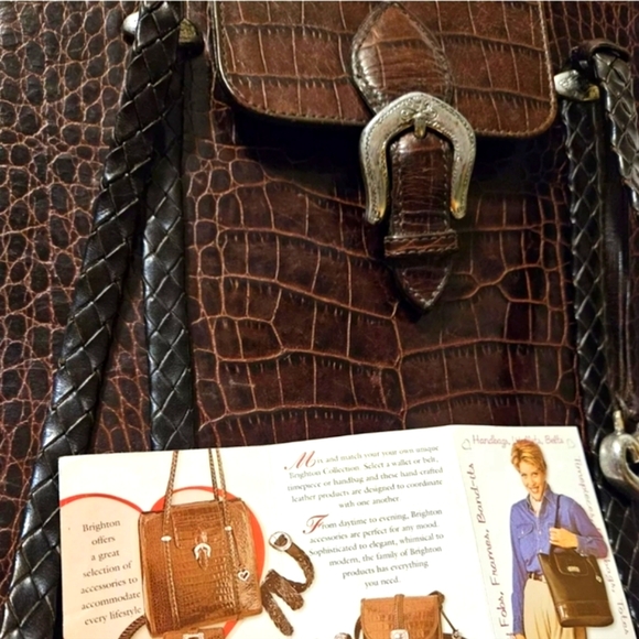 Brighten Unique Vintage Featured in Ad Inserts Leather Luxury Purse Bag Tote Set - Picture 2 of 16